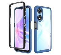 ESTH® Funda para OPPO A78 5G 6.56" [Protección Completa Anti-caída de 360°] Carcasa Transparente de Grado Militar con Protector de Pantalla Incorporada, Azul Oscuro