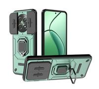 ESTH® Funda para Realme 12 5G/Realme 12x 5G con Protección de Cámara Cubierta y Soporte de Anillo [Compatible con Soporte Magnético para Coche] Carcasa Grado Militar Anti-caída, Verde