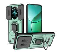 ESTH® Funda para Realme 12 Plus 5G con Protección de Cámara Cubierta y Soporte de Anillo [Compatible con Soporte Magnético para Coche] Carcasa Grado Militar Anti-caída, Verde