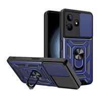 ESTH® Funda para Realme C51 4G con Protección de Cámara Cubierta y Soporte de Anillo [Compatible con Soporte Magnético para Coche] Carcasa Grado Militar Anti-caída, Azul
