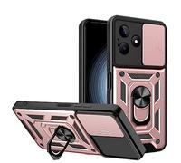 ESTH® Funda para Realme C61 4G/Realme C63 4G con Protección de Cámara Cubierta y Soporte de Anillo [Compatible con Soporte Magnético para Coche] Carcasa Grado Militar Anti-caída, Oro Rosa
