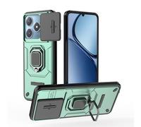 ESTH® Funda para Realme C61 4G/Realme C63 4G con Protección de Cámara Cubierta y Soporte de Anillo [Compatible con Soporte Magnético para Coche] Carcasa Grado Militar Anti-caída, Verde