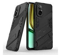 ESTH® Funda para Realme C67 4G/Realme 12 Lite Compatible con Soporte Magnético para Coche [Grado Militar Anti-caída Protección] Carcasa Parachoque PC + TPU con Soporte Invisible, Negro