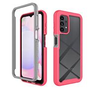 ESTH® Funda para Samsung Galaxy A13 4G [Protector Antigolpes de 360 Grados] Carcasa Transparente de Grado Militar con PC Bumper [Sin Protector de Pantalla], Rosa