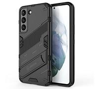 ESTH® Funda para Samsung Galaxy S22 5G Compatible con Soporte Magnético para Coche [Grado Militar Anti-caída Protección] Carcasa Parachoque PC + TPU con Soporte Invisible, Negro