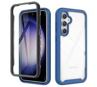 ESTH® Funda para Samsung Galaxy S23 FE 5G [Protección Completa Anti-caída de 360°] Carcasa Transparente de Grado Militar con Protector de Pantalla Incorporada, Azul Oscuro