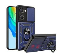 ESTH® Funda para Vivo Y03 4G/Vivo Y18 4G/Vivo Y28s 5G con Protección de Cámara Cubierta y Soporte de Anillo [Compatible con Soporte Magnético para Coche] Carcasa Grado Militar Anti-caída, Azul