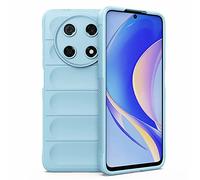 ESTH® Funda Silicona Líquida para Huawei Nova Y90 con Protección Antigérmenes, Carcasa Antichoque de Grado Militar con Revestimiento de Microfibra Suave, Azul Claro
