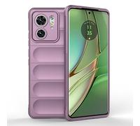 ESTH® Funda Silicona Líquida para Motorola Edge 40 5G con Protección Antigérmenes, Carcasa Antichoque de Grado Militar con Revestimiento de Microfibra Suave, Púrpura Claro