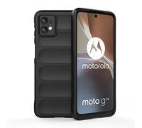 ESTH® Funda Silicona Líquida para Motorola Moto G32 con Protección Antigérmenes, Carcasa Antichoque de Grado Militar con Revestimiento de Microfibra Suave, Negro