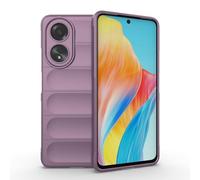 ESTH® Funda Silicona Líquida para OPPO A58 4G con Protección Antigérmenes, Carcasa Antichoque de Grado Militar con Revestimiento de Microfibra Suave, Púrpura Claro