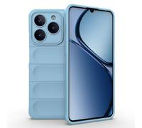 ESTH® Funda Silicona Líquida para Realme C61 4G/Realme C63 4G con Protección Antigérmenes, Carcasa Antichoque de Grado Militar con Revestimiento de Microfibra Suave, Azul Claro