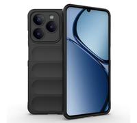 ESTH® Funda Silicona Líquida para Realme C61 4G/Realme C63 4G con Protección Antigérmenes, Carcasa Antichoque de Grado Militar con Revestimiento de Microfibra Suave, Negro