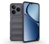 ESTH® Funda Silicona Líquida para Realme C61 4G/Realme C63 4G con Protección Antigérmenes, Carcasa Antichoque de Grado Militar con Revestimiento de Microfibra Suave, Gris Oscuro