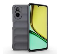 ESTH® Funda Silicona Líquida para Realme C67 4G con Protección Antigérmenes, Carcasa Antichoque de Grado Militar con Revestimiento de Microfibra Suave, Gris Oscuro