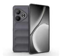 ESTH® Funda Silicona Líquida para Realme GT 6T 5G/Realme GT Neo6/GT Neo6 SE con Protección Antigérmenes, Carcasa Antichoque de Grado Militar con Revestimiento de Microfibra Suave, Gris Oscuro