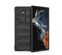 ESTH® Funda Silicona Líquida para Samsung Galaxy S22 Ultra 5G con Protección Antigérmenes, Carcasa Antichoque de Grado Militar con Revestimiento de Microfibra Suave, Negro