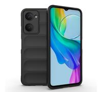 ESTH® Funda Silicona Líquida para Vivo Y03 4G/Vivo Y18 4G/Vivo Y28s 5G con Protección Antigérmenes, Carcasa Antichoque de Grado Militar con Revestimiento de Microfibra Suave, Negro