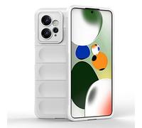 ESTH® Funda Silicona Líquida para Xiaomi Redmi Note 12 4G con Protección Antigérmenes, Carcasa Antichoque de Grado Militar con Revestimiento de Microfibra Suave, Blanco