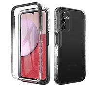 ESTH® Funda Transparente para Samsung Galaxy A14 (4G/5G) con Protector de Pantalla, Carcasa de Silicona con PC Bumper, Protector Antigolpes de 360 Grados, Negro