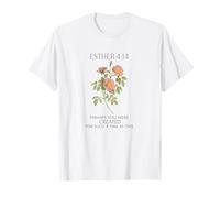 Esther 4:14 Floral Faith Cita Minimal Christian Camiseta