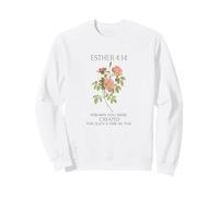 Esther 4:14 Floral Faith Cita Minimal Christian Sudadera