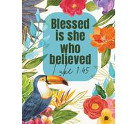 Esther 8:8 Co. Blessed is She Who Believed Luke 1:45 Inspirational Notebooks for Women: Inspirational Journal for Woman, Motivational Blank 8.25" x 11" H Journal with 200 Lined Pages Paperback