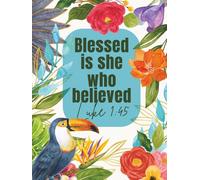 Esther 8:8 Co. Blessed is She Who Believed Luke 1:45 Inspirational Notebooks for Women: Inspirational Journal for Woman, Motivational Blank 8.25" x 11" H Journal with 200 Lined Pages Hardcover