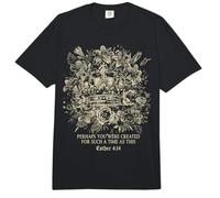 Esther Cuatro Catorce Fe Cristiana Corona Floral Reina Comfort Colors Adult Heavyweight T-Shirt