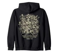 Esther Cuatro Catorce Fe Cristiana Corona Floral Reina Sudadera con Capucha