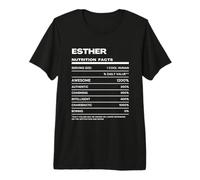 Esther Datos de Nutrición Nombre Gracioso Camiseta Premium