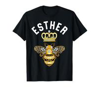 Esther Nombre Esther Regalos de Cumpleaños Reina Corona Abeja Esther Camiseta