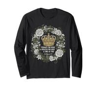 Esther Verse Christian Faith Floral Crown Queen Manga Larga