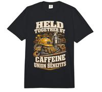 Estibador Held Together by Caffeine and Union Benefits Comfort Colors Adult Heavyweight T-Shirt