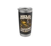 Estibador Held Together By Caffeine And Union Benefits Vaso térmico de acero inoxidable de doble pared