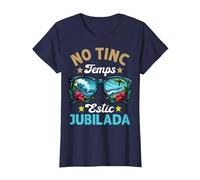 Estic Jubilada Regalo Friki Fiesta De Jubilación En Catalán Camiseta, Mujer, Azul Marino, XL