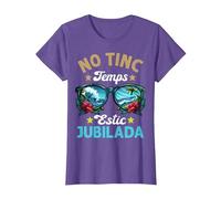 Estic Jubilada Regalo Friki Fiesta De Jubilación En Catalán Camiseta, Mujer, Morado Jaspeado, XXL