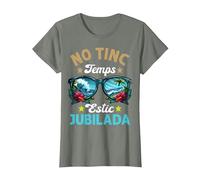 Estic Jubilada Regalo Friki Fiesta De Jubilación En Catalán Camiseta, Mujer, Verde Militar Jaspeado, S