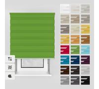 Estika Estor Doble con Perforación - 140x150 cm - Verde - Enrollable para Interior, Montaje en Techo o Pared, Ideal para Ventanas y Puertas