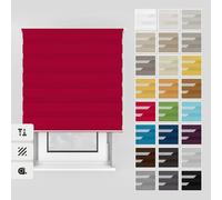 Estika Estor Doble con Perforación - 150x150 cm - Mousse de Frambuesa - Enrollable para Interior, Montaje en Techo o Pared, Ideal para Ventanas y Puertas