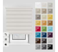 Estika Estor Doble con Perforación - 170x150 cm - Ecru - Enrollable para Interior, Montaje en Techo o Pared, Ideal para Ventanas y Puertas