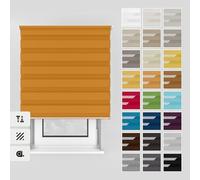 Estika Estor Doble con Perforación - 170x150 cm - Naranja - Enrollable para Interior, Montaje en Techo o Pared, Ideal para Ventanas y Puertas
