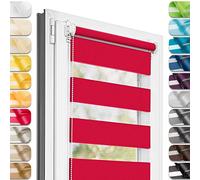 Estika - Estor Doble con Sistema Klemmfix sin taladrar 150 cm x 50 cm - Mousse de Frambuesa - 27 Colores, Estor dúo para día y Noche, protección Visual para Ventanas