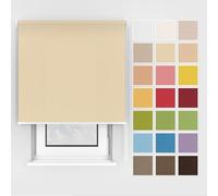 Estika Estor Enrollable con taladrar - 125x220 cm - Color: Cremoso, Estor para Montaje en Techo y Pared, 25 Colores, para Interior, protección Visual para Ventana y Puerta de balcón.