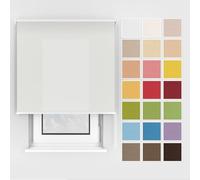 Estika Estor Enrollable con taladrar - 140x150 cm - Color: Blanco, Estor para Montaje en Techo y Pared, 25 Colores, para Interior, protección Visual para Ventana y Puerta de balcón.