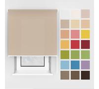 Estika Estor Enrollable con taladrar - 90x150 cm - Color: Beige pálido, Estor para Montaje en Techo y Pared, 25 Colores, para Interior, protección Visual para Ventana y Puerta de balcón.