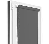 Estika Estor Enrollable Opaco sin taladrar - Ancho de Tela 70 cm x 220 cm - Grafito - 6 Colores de Tela, estores para Ventanas, estores Klemmfix para Interior