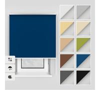 Estika - estores enrollables térmicos con perforación - 100 x 150cm Color: Azulestor Enrollable Opaco para Montaje en Techo y Pared, Estor Enrollable térmico protección