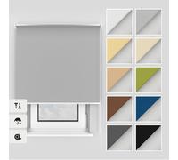 Estika - estores enrollables térmicos con perforación - 115 x 220cm Color: Grisestor Enrollable Opaco para Montaje en Techo y Pared, Estor Enrollable térmico protección