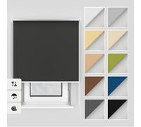 Estika - estores enrollables térmicos con perforación - 135 x 150cm Color: Grafitoestor Enrollable Opaco para Montaje en Techo y Pared, Estor Enrollable térmico protección